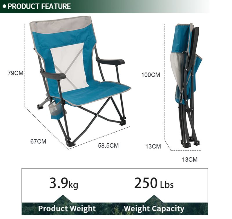 Steel Outdoor Portable Foldable Camping Chair Beach Zero Gravity Chair