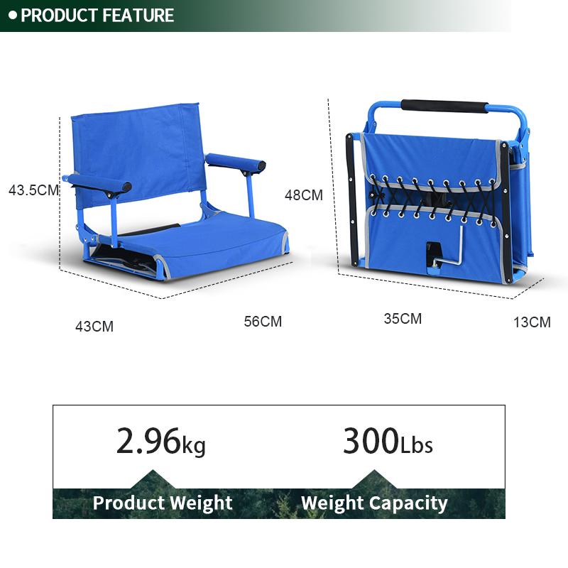 Lightweight Portable Folding Stadium Seat for Beachers and Benches