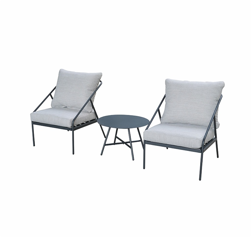 3 Piece Steel Outdoor Bistro Set with Cushions SF2600