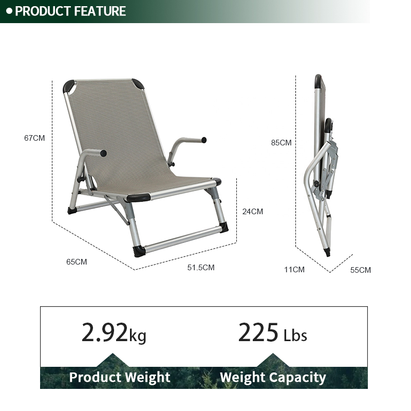 Camping Chair | Lightweight Utopia Breeze Beach Chair | Outdoor Chair with Low Profile