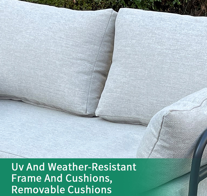 Denton 4 Piece Aluminum Conversation Sofa Set with Cushions AF2108