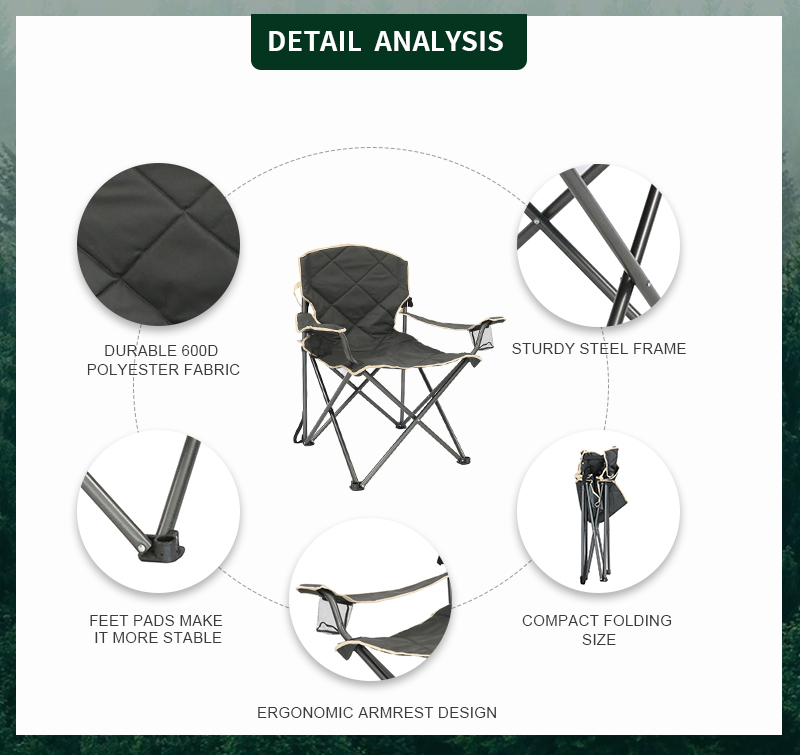 Luxury Portable Metal Picnic Giant Folding Outdoor Fishing Beach Camping Chair