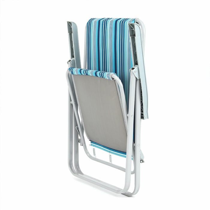5 Position Durable Adjustable Reclining Outdoor Lounge Folding Portable Camping Chair