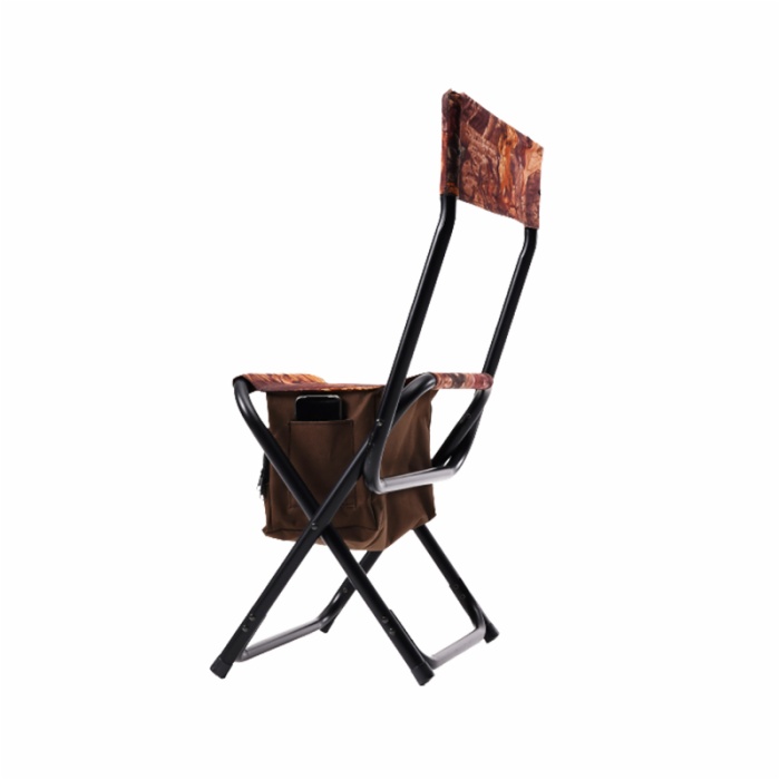 Foldable and Portable Steel Camping Hunting Chair Wiht Insulated Cooler Bag