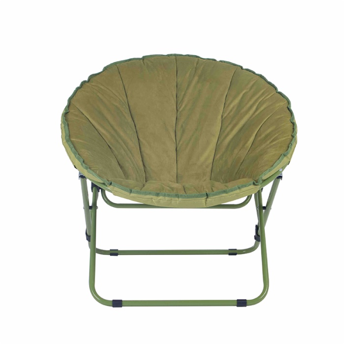 Luxury Oversized Portable Comfortable Round Moon Chair Camp Fold Chair