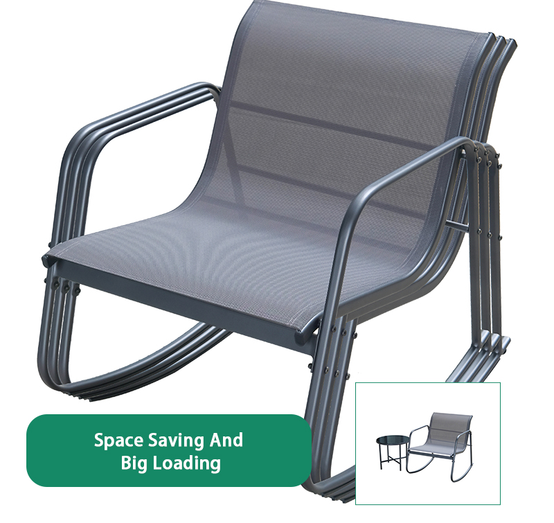 2-Piece Steel Outdoor Balcony Table and Chair Bistro Set SF1604