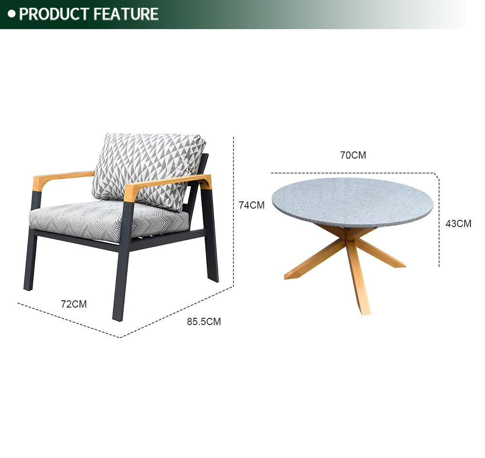 Aluminum Outdoor Sofa Set 0080