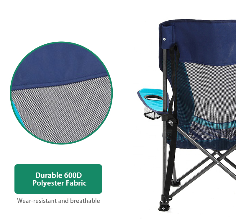 Ultralight Outdoor Portable Camping Metal Chair for Fishing with Cup Holder