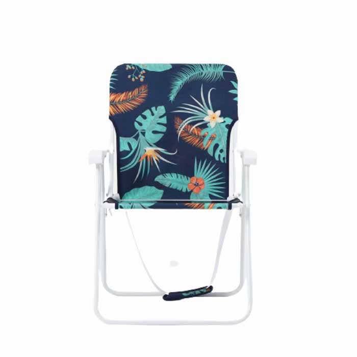 Outdoor Strong Steel High Seat Portable Adjustable Lightweight Folding Beach Chair