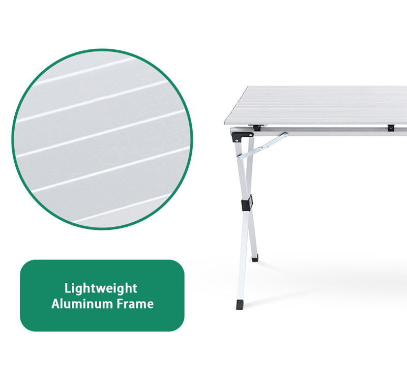 Outdoor Furniture Portable Aluminum Folding Camping Picnic Dining Table