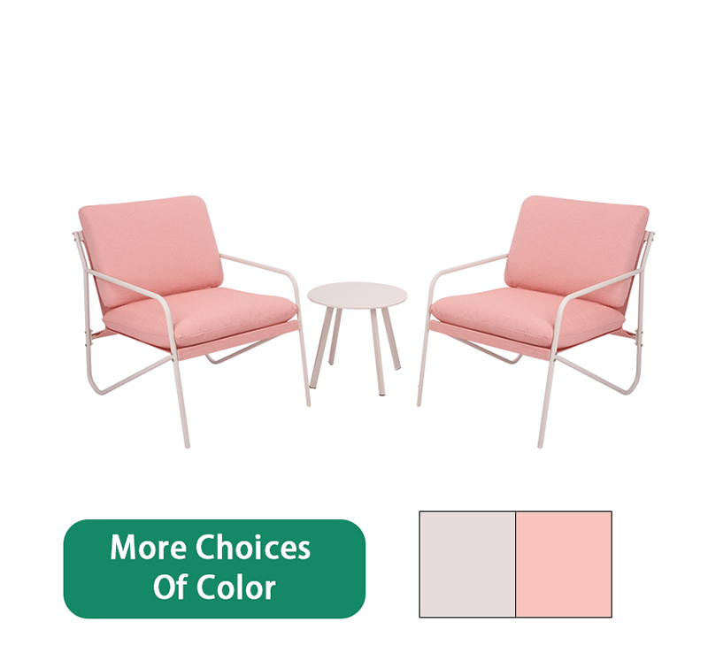 3 Piece Steel Bistro Set with Cushions SF2603-3