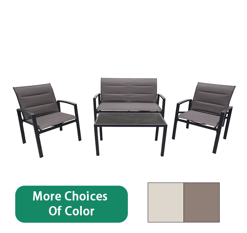 4 PC Conversation Sofa Set with Cushions SF5920