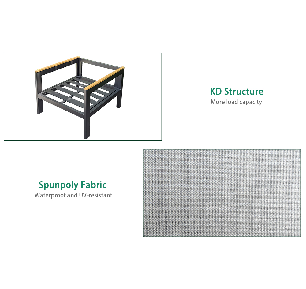 Aluminum Outdoor Kd Sofa Set 3104