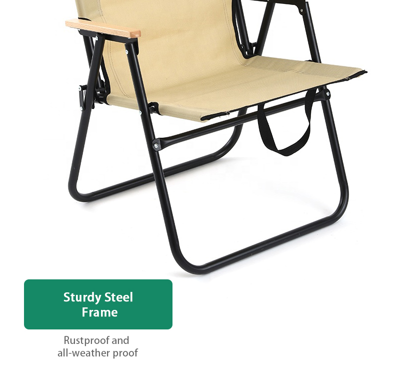 Outdoor Detachable Portable Metal Frame Folding Foldable Camping Kermit Chair for Picnic