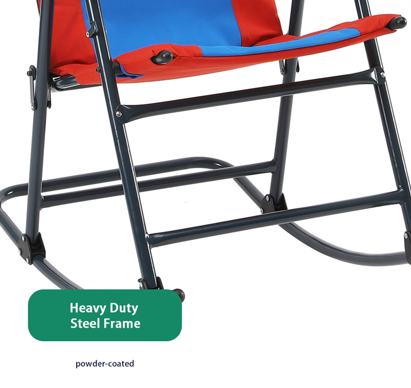 Outdoor Portable Camping Fishing Beach Folding Rocking Reclining Chair with Headrest