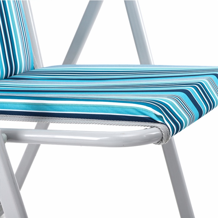 5 Position Durable Adjustable Reclining Outdoor Lounge Folding Portable Camping Chair