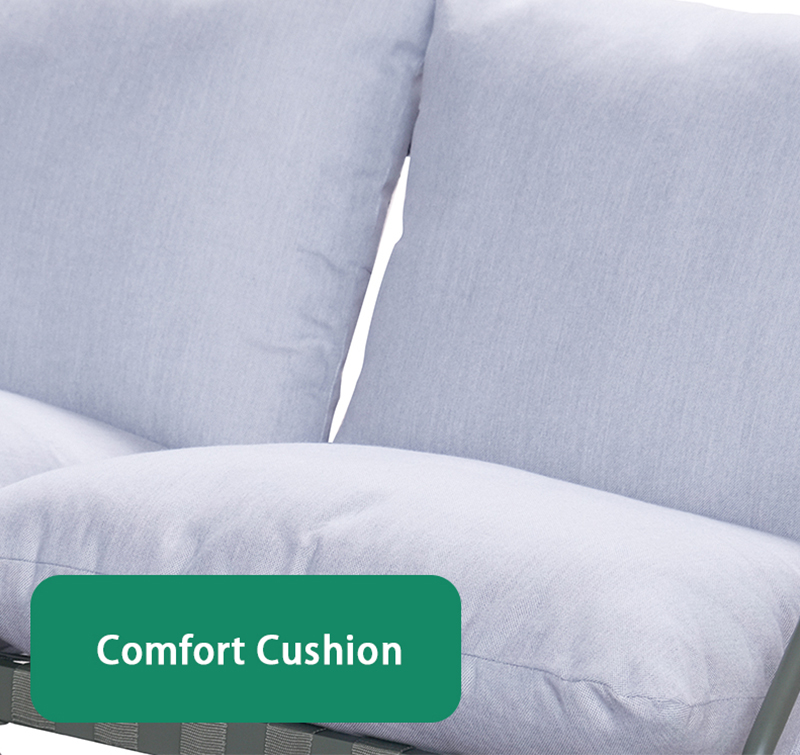 4 Piece Steel and Rope Conversation Sofa Set with Cushions SF6401