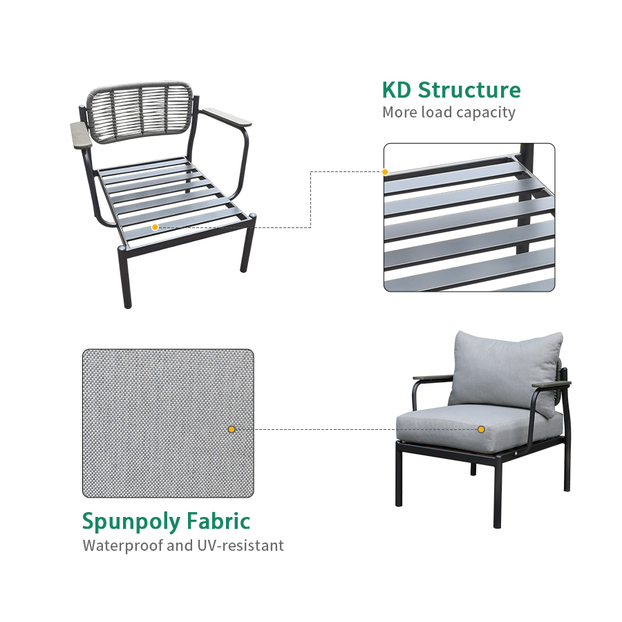 Aluminum Outdoor Sofa Set 4001