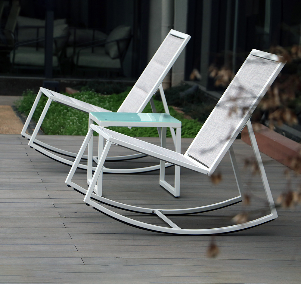 Steel Outdoor Padded Rocking Chair 1010