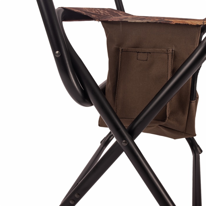 Foldable and Portable Steel Camping Hunting Chair Wiht Insulated Cooler Bag