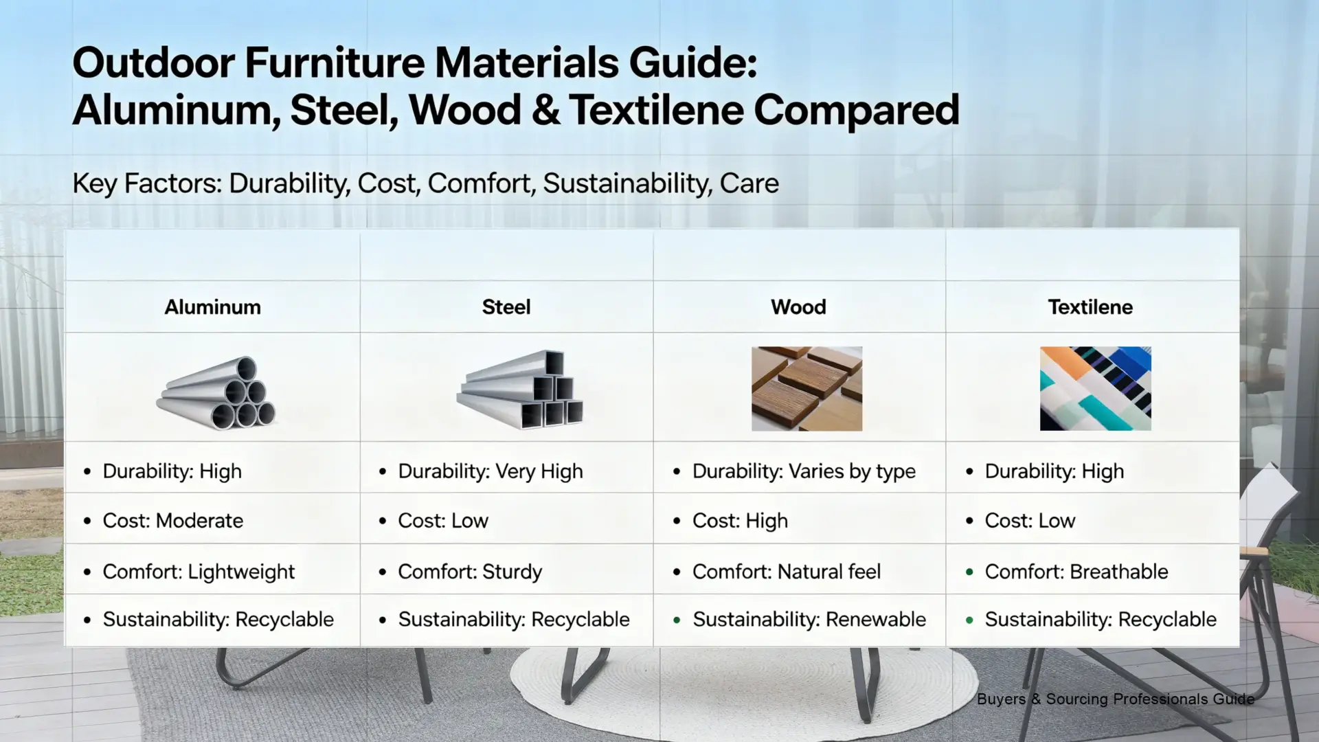 Outdoor Furniture Materials Guide