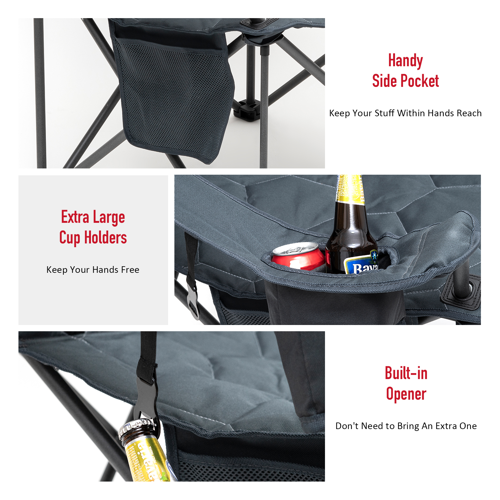 Outdoor Beach Chair Oversized Folding Loveseat Camp Camping Chair