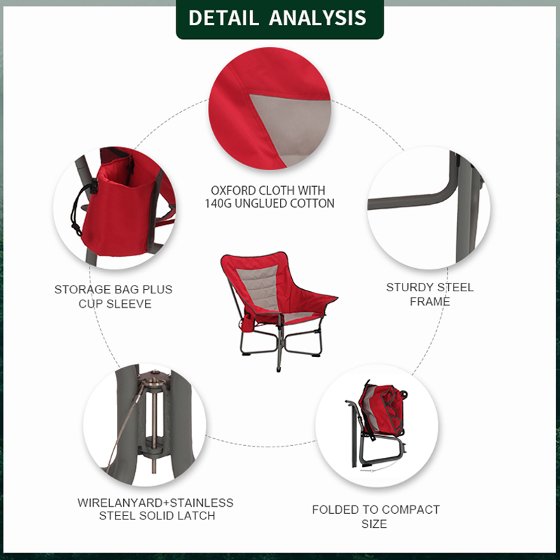 Red Rotary Shaft Butterfly Chair with Removable Sofa-like Seat
