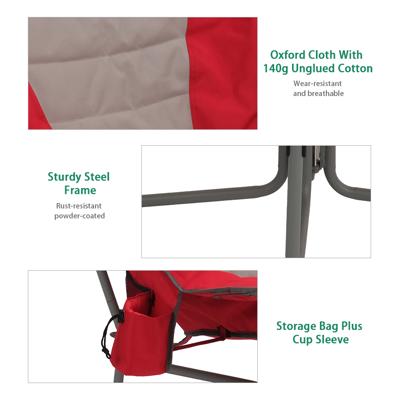 Red Rotary Shaft Butterfly Chair with Removable Sofa-like Seat