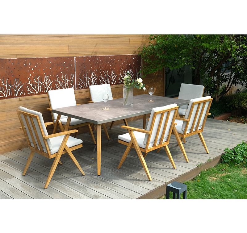 Venezia 7 Pc Outdoor Furniture Tables and Chairs Dining Set AF2204
