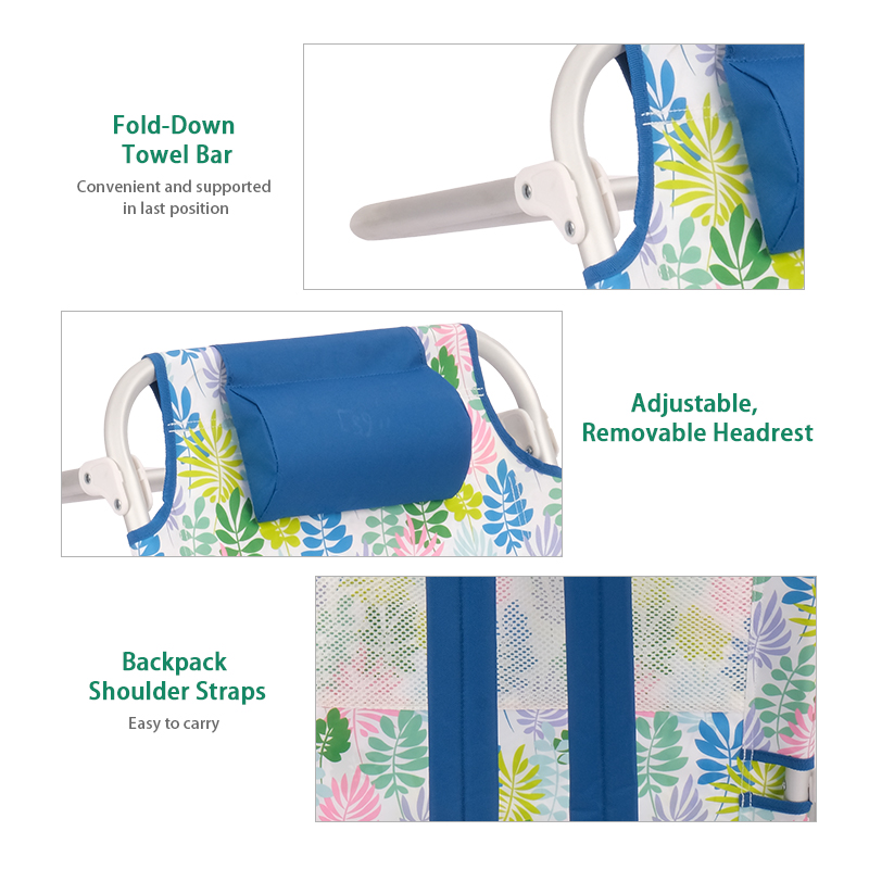 Backpack Beach Chair with Cool Resin Arms & Cup Holders