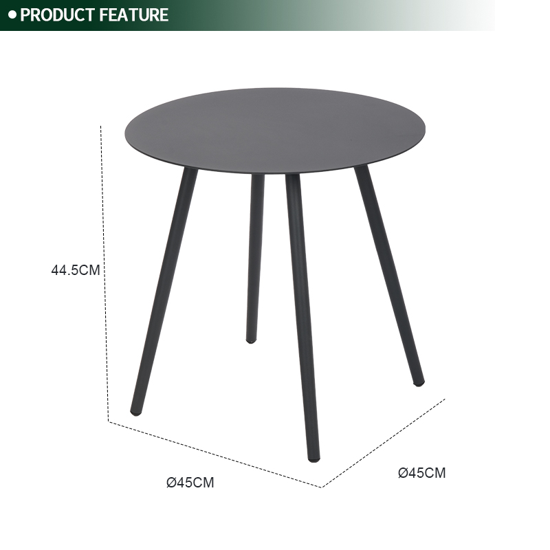 Lightweight 3-Piece Aluminum Bistro Set AF4220 with Olefin Fabric Chairs and Aluminum Table Top