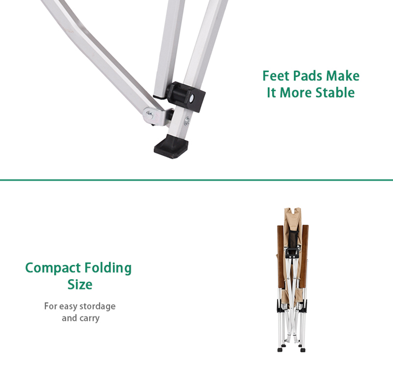 Lightweight Aluminum Portable Folding Chair,Anodized Aluminum, 600D Polyester