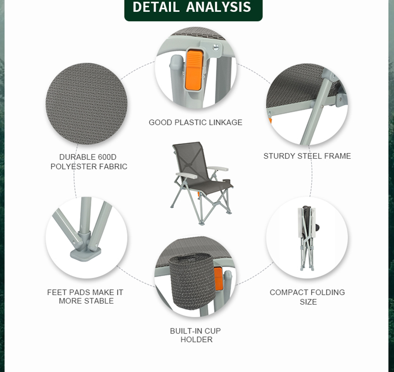 Lightweight Aluminum Folding Camping Chair – Anodized Rustproof Frame, Breathable Textilene Mesh, Supports 250 lbs for Backpacking & Travel