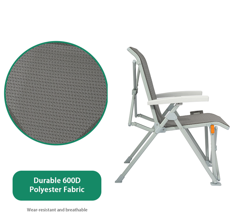 Lightweight Aluminum Folding Camping Chair – Anodized Rustproof Frame, Breathable Textilene Mesh, Supports 250 lbs for Backpacking & Travel
