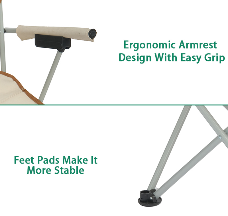 Portable Folding Camping Chair – High-Capacity 250 lbs, Powder-Coated Steel Frame, 600D Polyester for Maximum Comfort