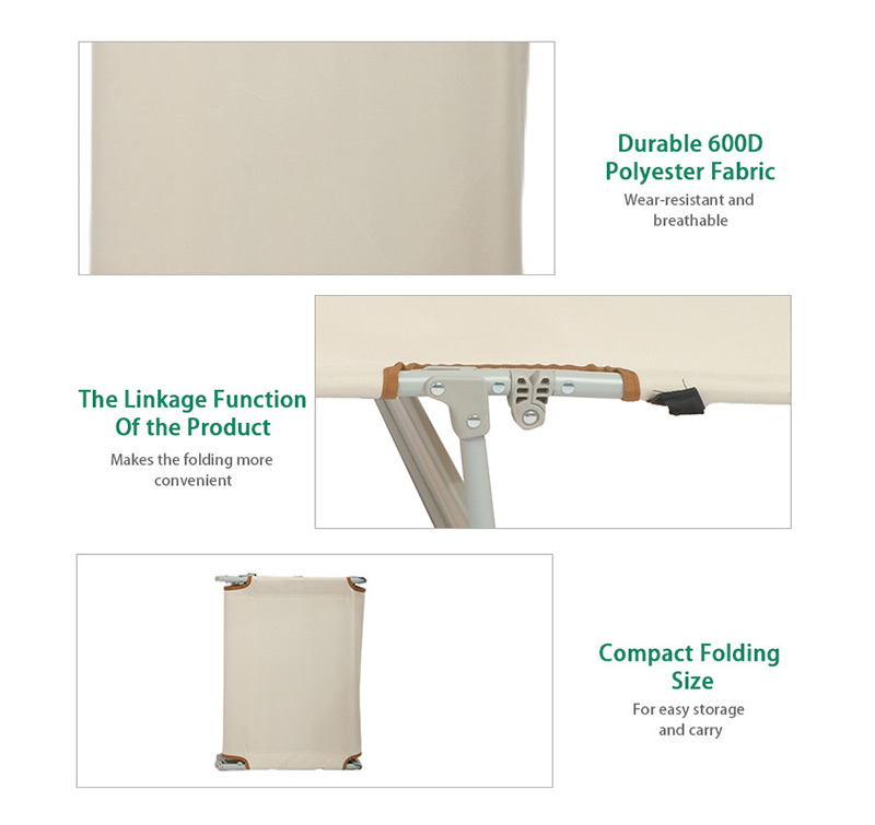 Lightweight Folding Cot for Camping with Carry Strap and Safety Lock