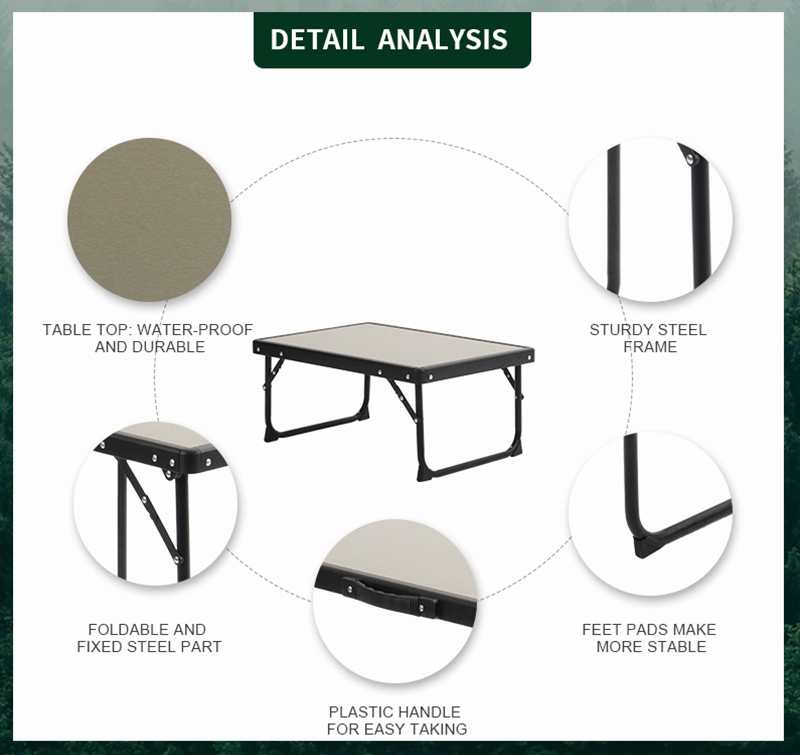 Ultra-Light Camping Table with 50kg Capacity, Only 1.9kg