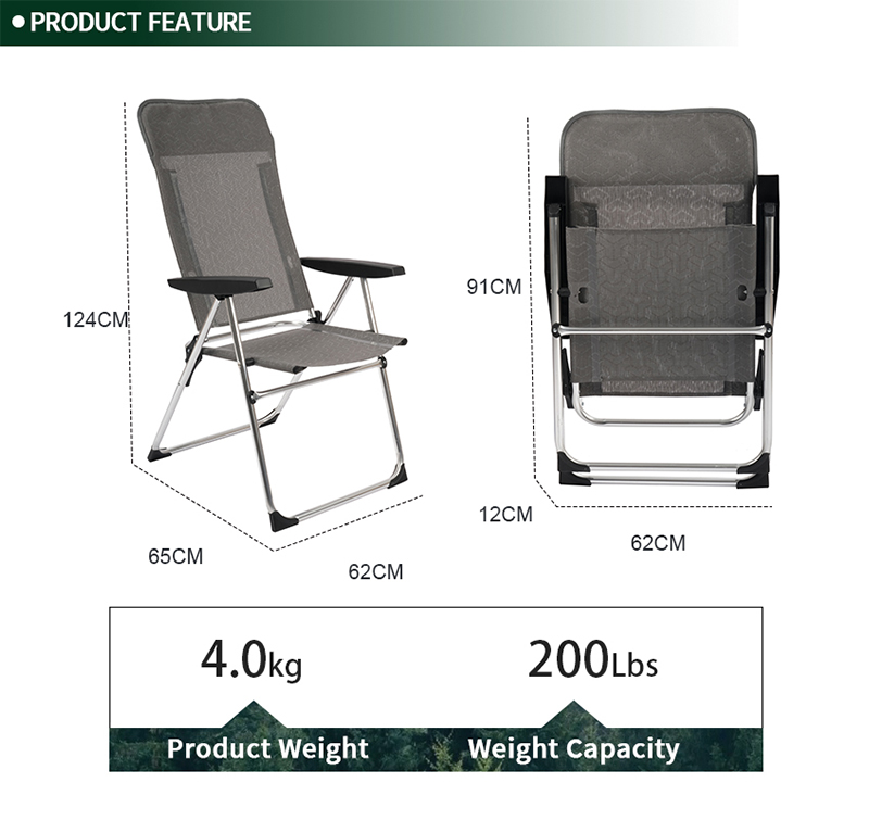 5-Position RV Chair with High Back and Removable Headrest
