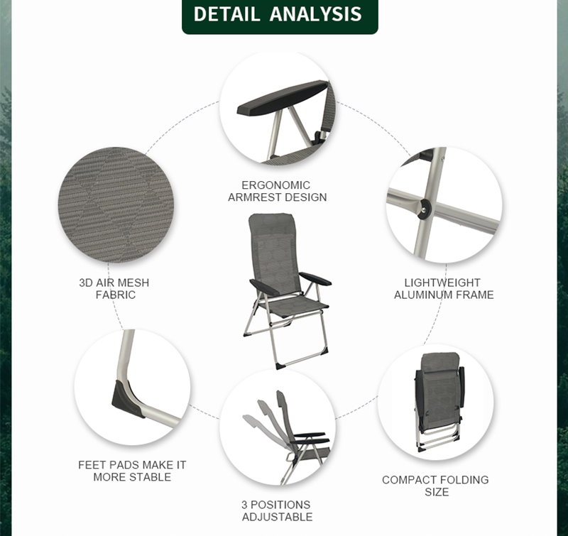 5-Position RV Chair with High Back and Removable Headrest