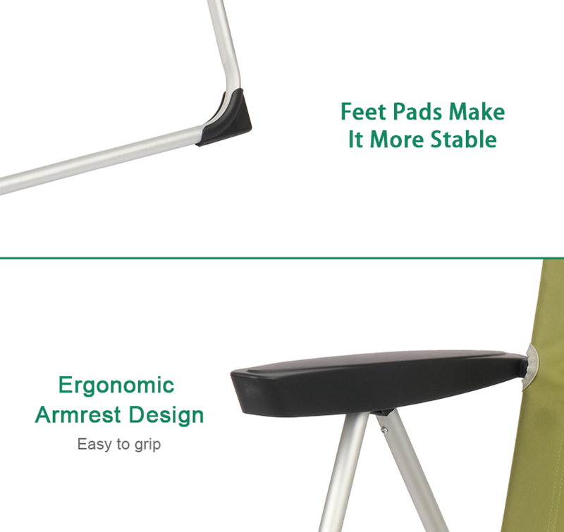 Folding Armrest RV Chair with 5 Positions and Ergonomic Design