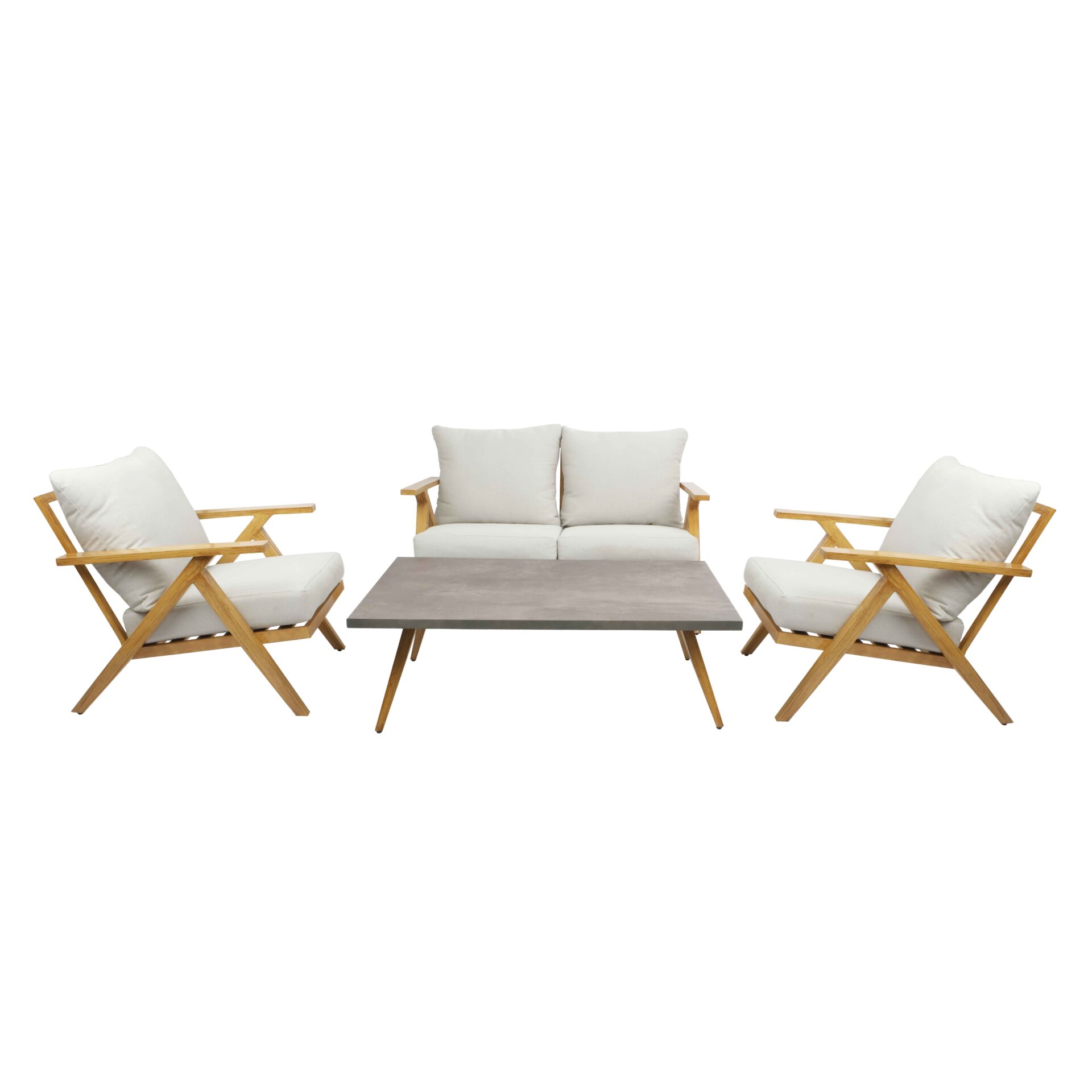 Venezia 4 Piece Sofa Seating Group Conversation Set with Cushions AF2205