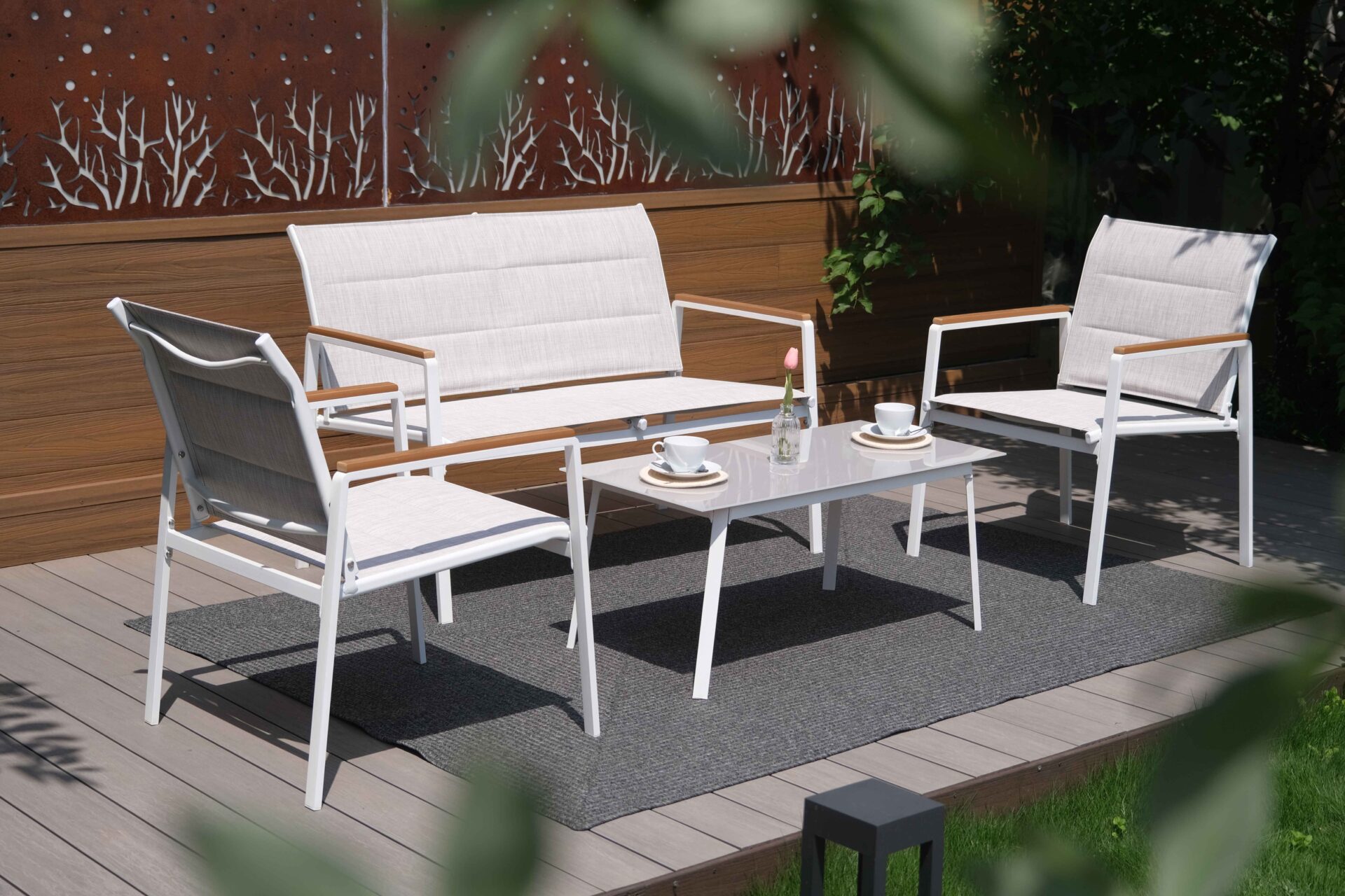 Kd Texitlene Padded Outdoor Sofa Set 1009