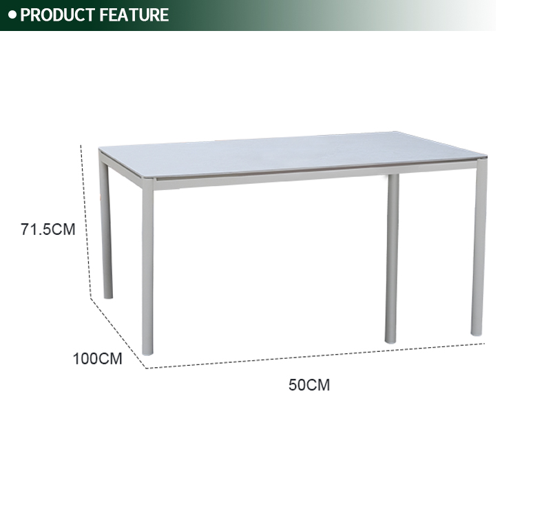 Durable 7-Piece All-Weather Outdoor Dining Set with Poly Stone Top