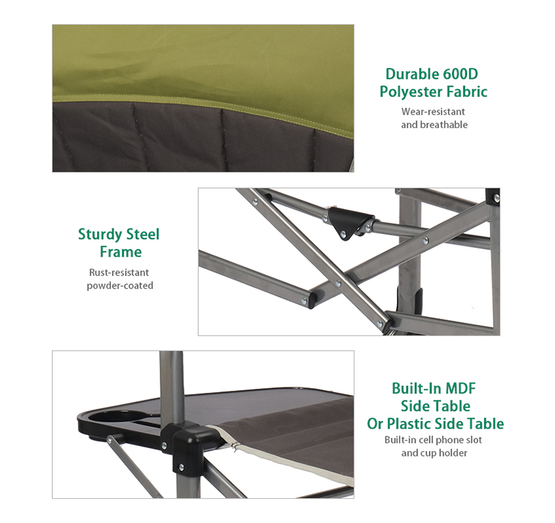 Lightweight Aluminum Director Chair for Easy Folding and Portability