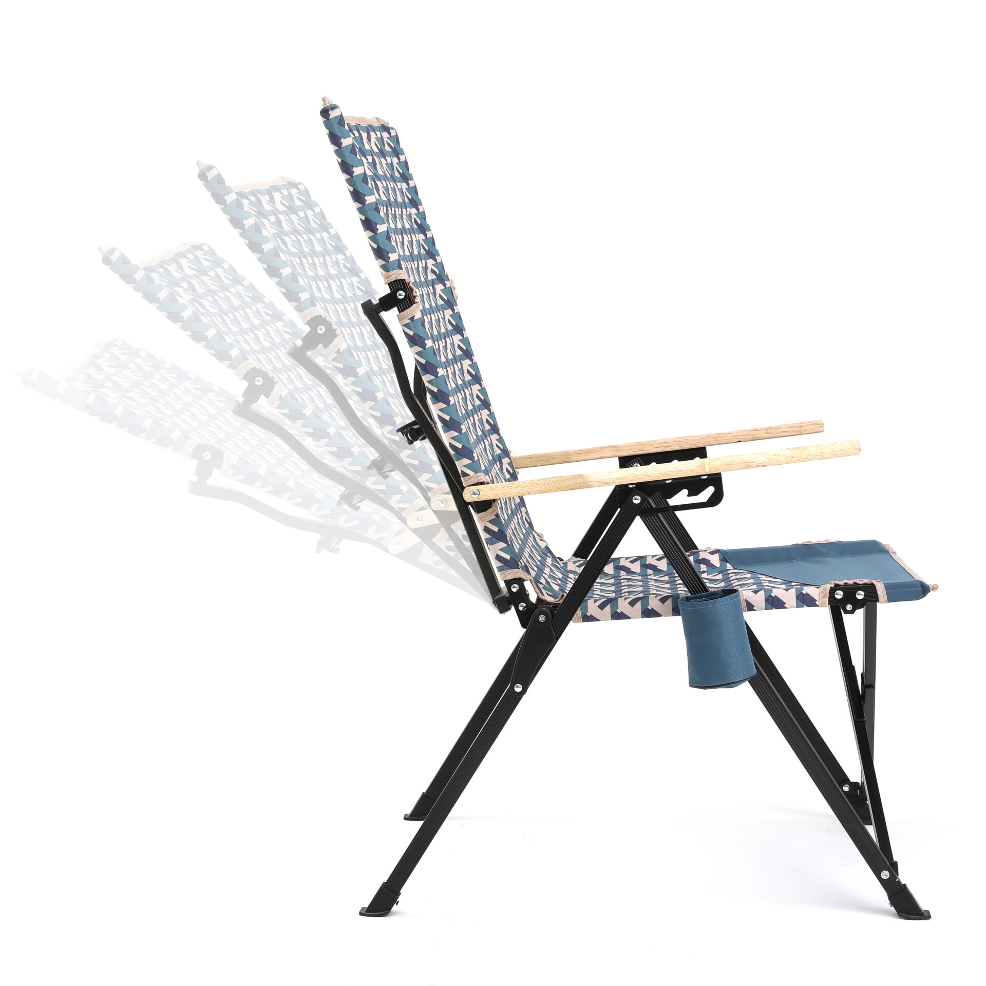 Oversize Portable Steel Tube High Back Camping Folding Chair