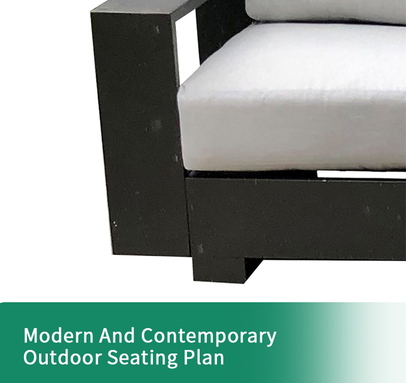 Memphis 4 Piece Aluminum Sectional Corner Sofa Set with Cushions AF2103