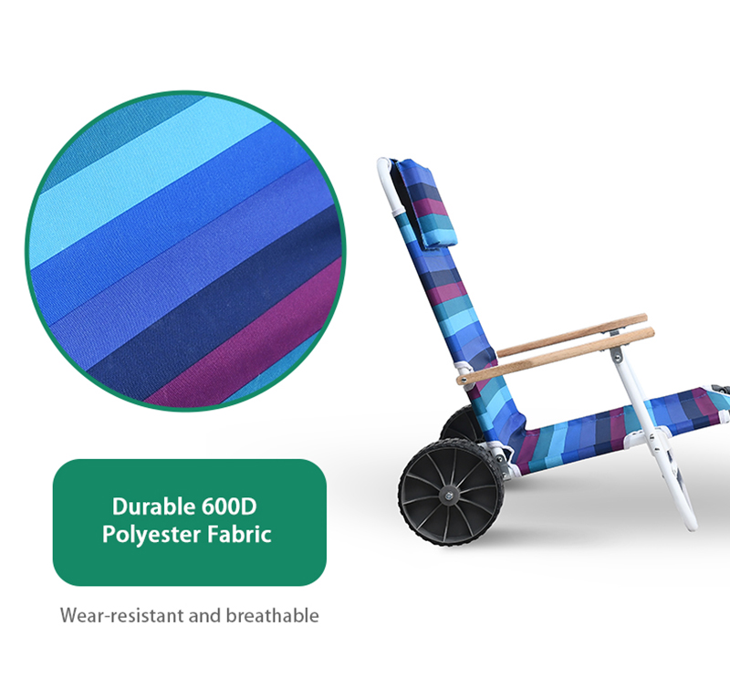 Outdoor Foldable Backpack Portable Modern Leisure Folding Oxford Portable Beach Chair Trolley