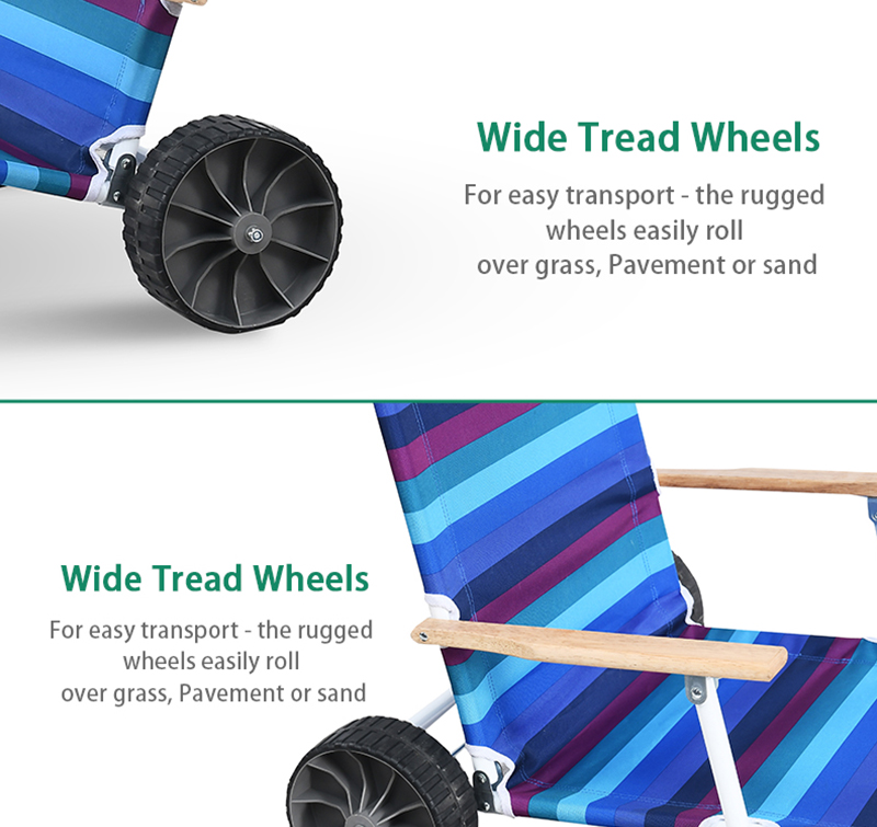 Outdoor Foldable Backpack Portable Modern Leisure Folding Oxford Portable Beach Chair Trolley