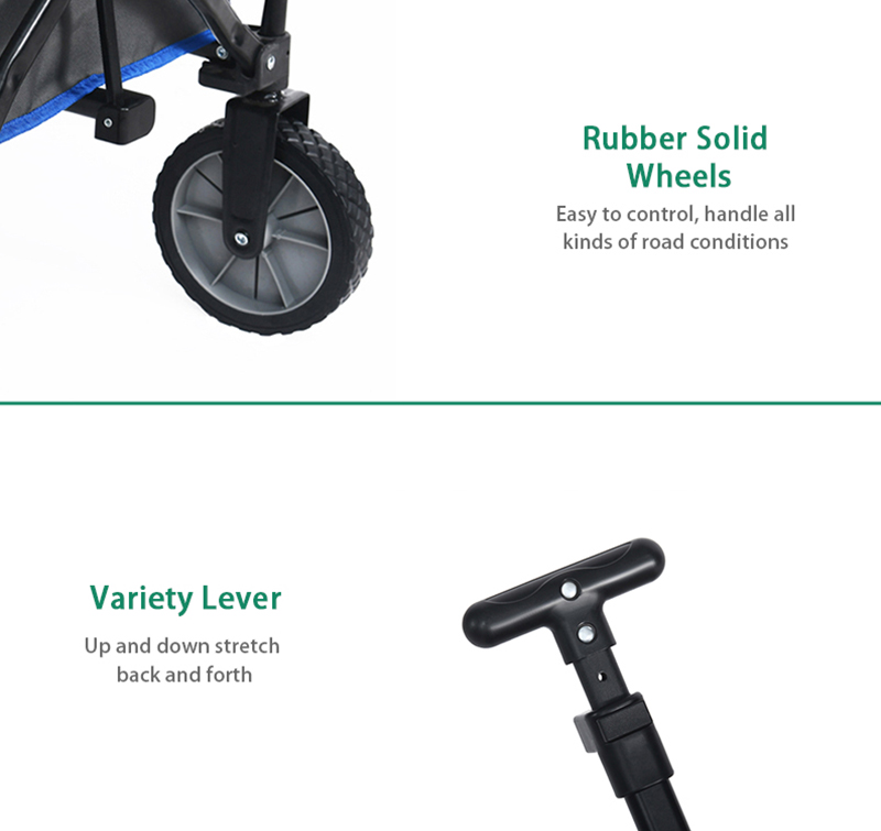 Outdoor Garden Park Utility Portable Beach Trolley Cart Camping Foldable Folding Wagon