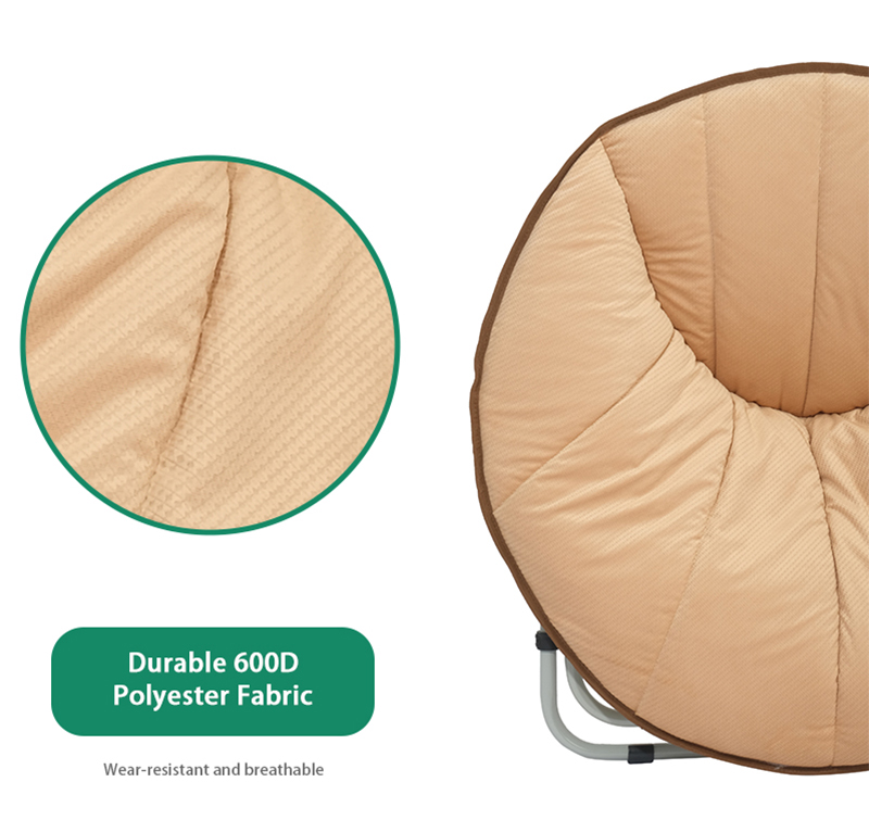 Oversized Saucer Chair with Thick Padding and Folding Lock